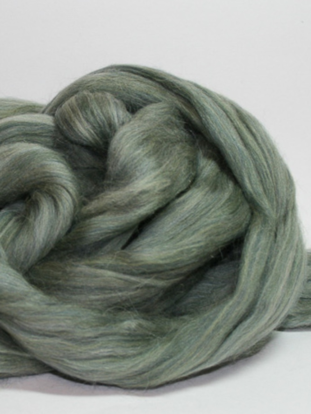 Superwash Merino Alpaca Wool Top Roving for Spinning 3 oz Green
